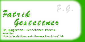patrik gestettner business card